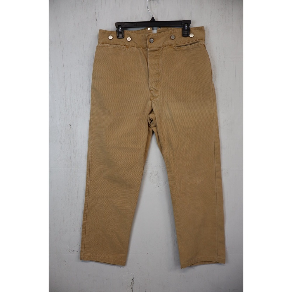 Wah Maker USA Frontier Western Buckle Back Canvas Pants Mens Size 34 (33x29)